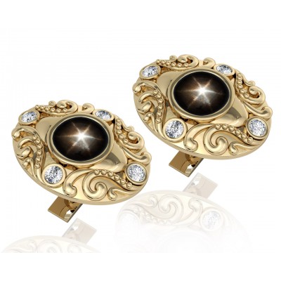 Black Star Diopsite cufflinks
